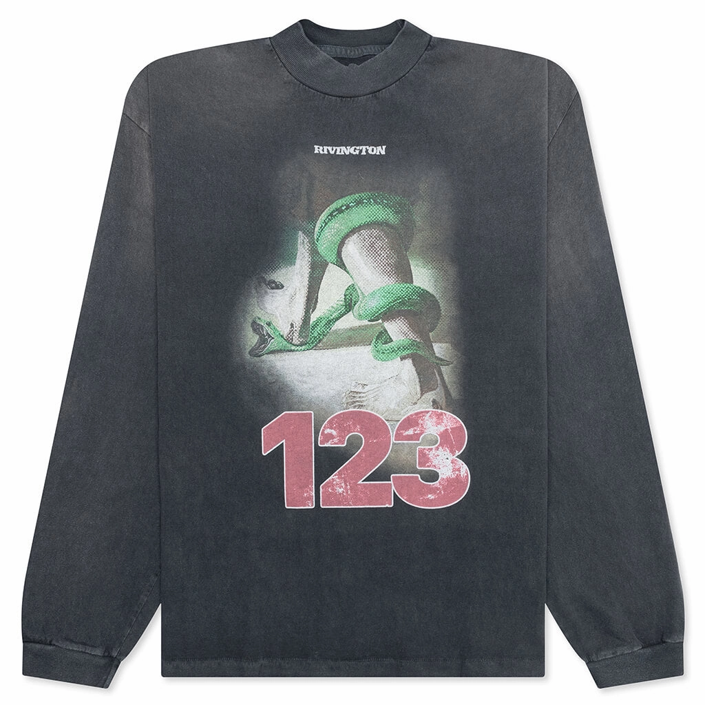 Inri Snake L/S Tee - Vintage Black