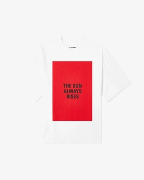 JIL SANDER THE SUN ALWAYS RISES RED TEE