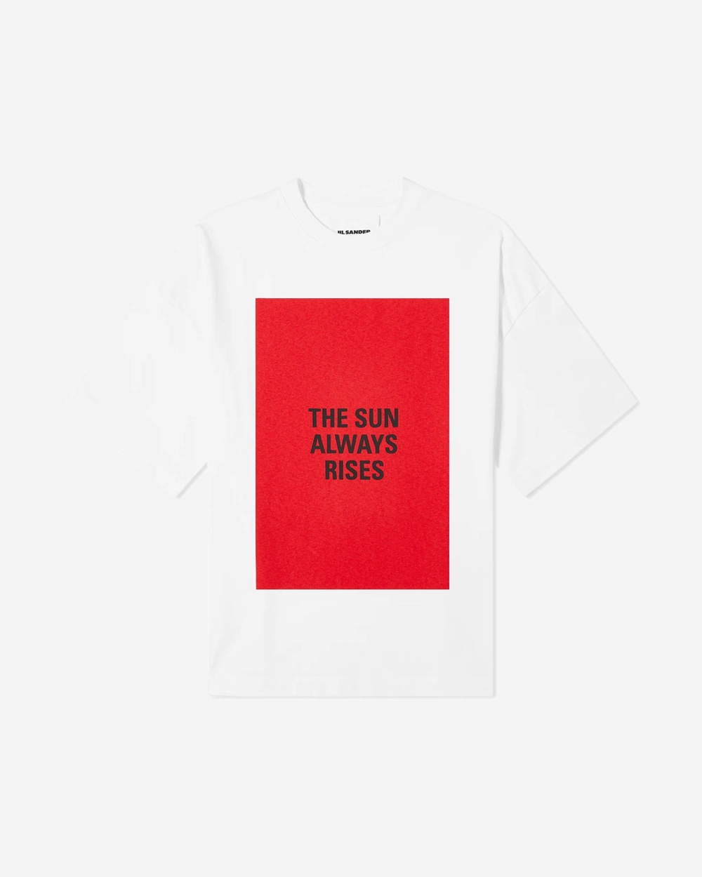 JIL SANDER THE SUN ALWAYS RISES RED TEE