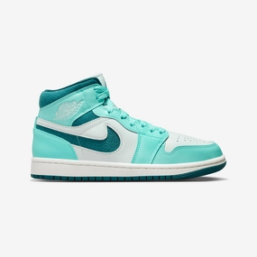 Jordan | AIR JORDAN 1 MID SE  { BLEACHED TURQ/SKY J TEAL-BARELY GREEN