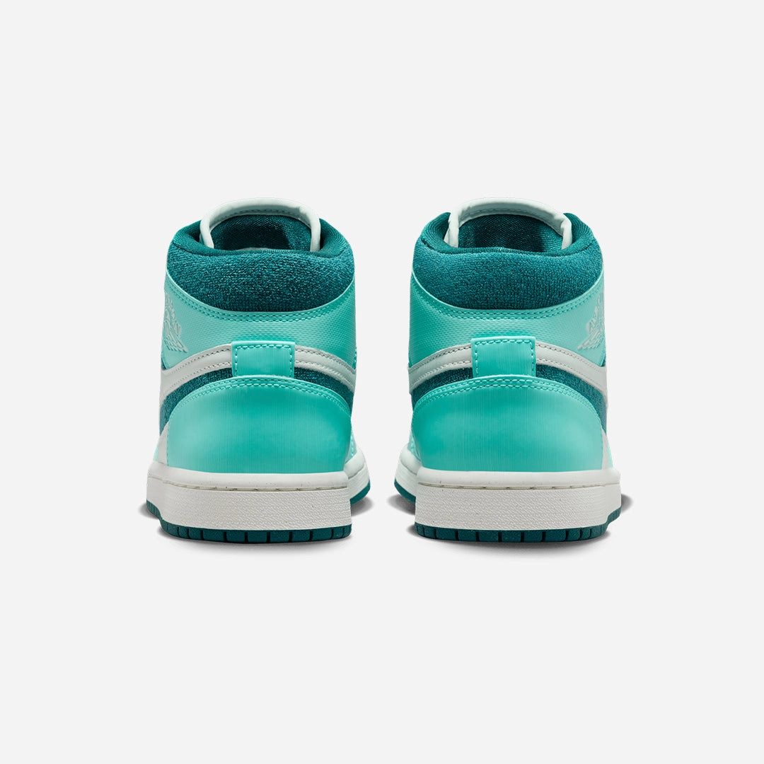 Jordan | AIR JORDAN 1 MID SE  { BLEACHED TURQ/SKY J TEAL-BARELY GREEN