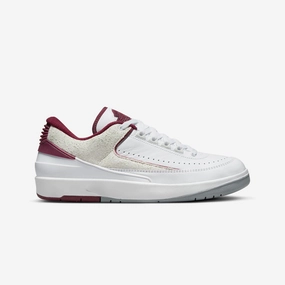 Jordan | AIR JORDAN 2 RETRO LOW  { WHITE/CHERRYWOOD RED-LT STEEL GREY