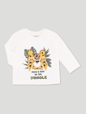 Keedo Baby Boys Peepout Printed Long Sleeve Tee