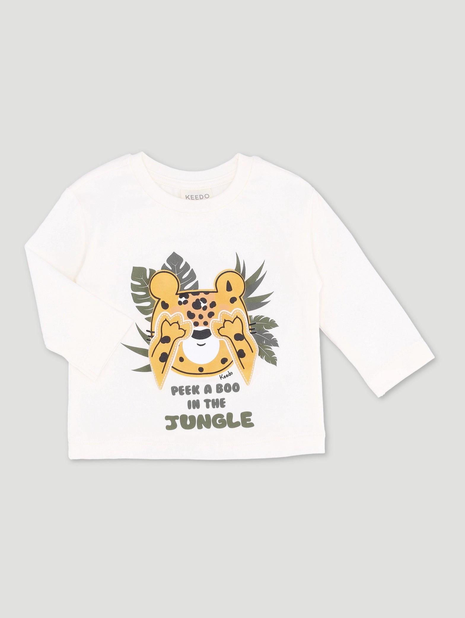 Keedo Baby Boys Peepout Printed Long Sleeve Tee