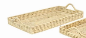 LIGHT BROWN RATTAN TRAY