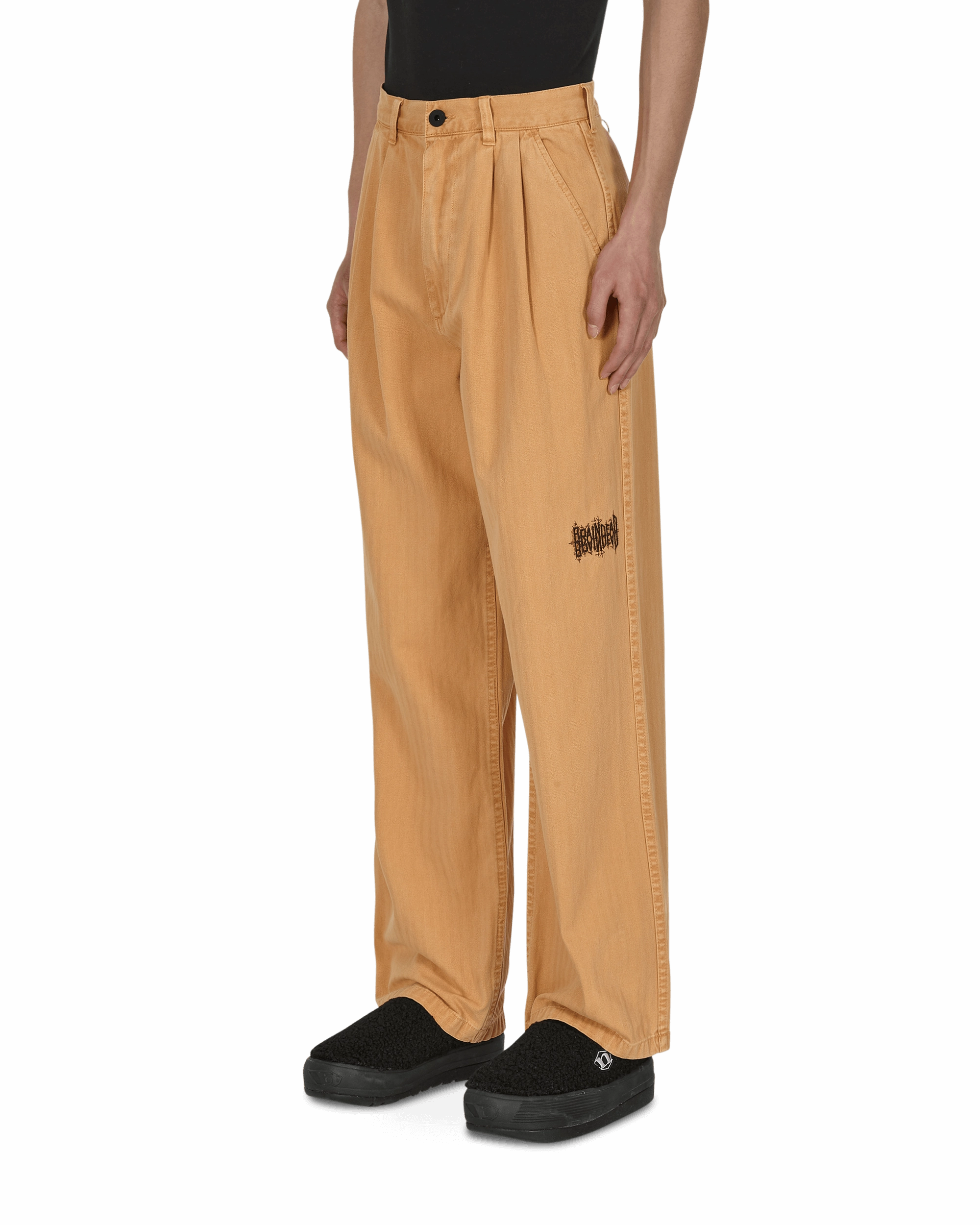 Livewire Pigment Dyed Herringbone Pants Orange