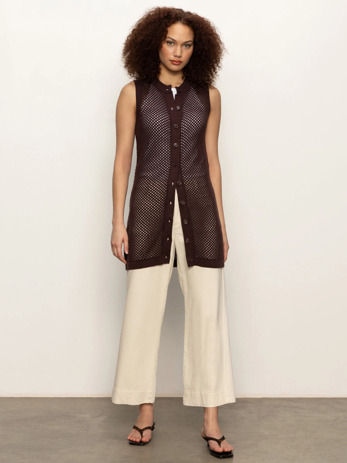 Long Openwork Vest Mesa