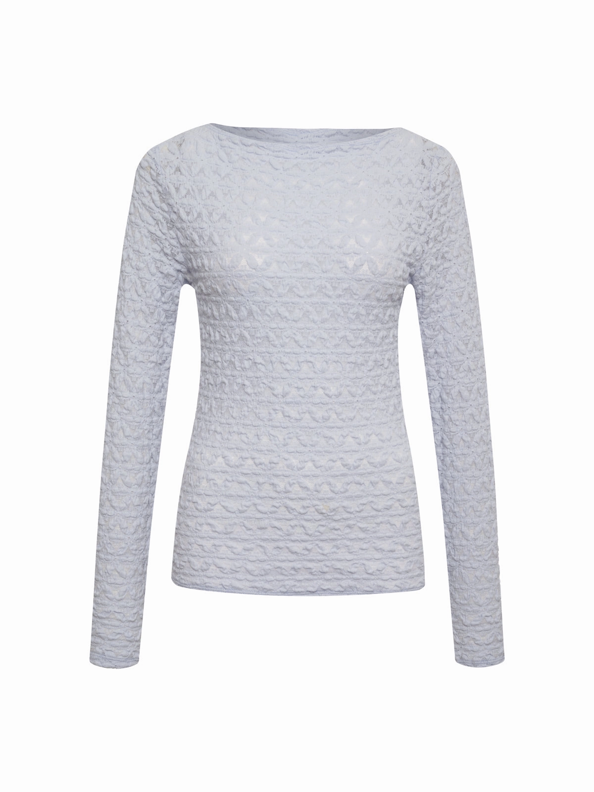 Long Sleeve Boatneck T-Shirt Sky Blue