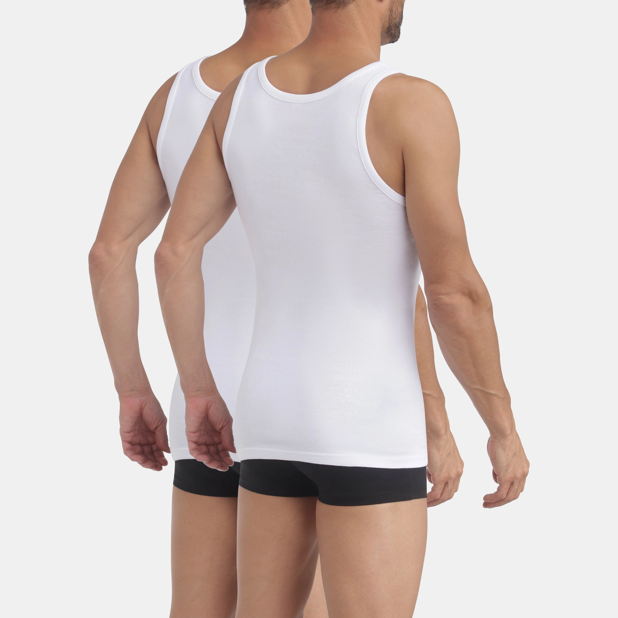 Lot de 2 débardeurs homme en coton Blanc EcoDim