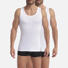 Lot de 2 débardeurs homme en coton Blanc EcoDim