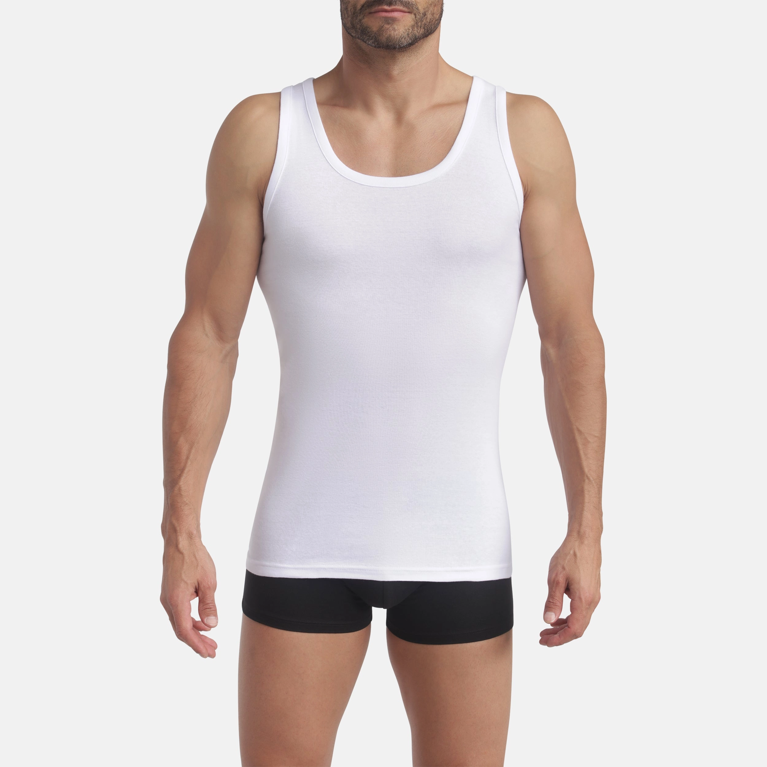 Lot de 2 débardeurs homme en coton Blanc EcoDim