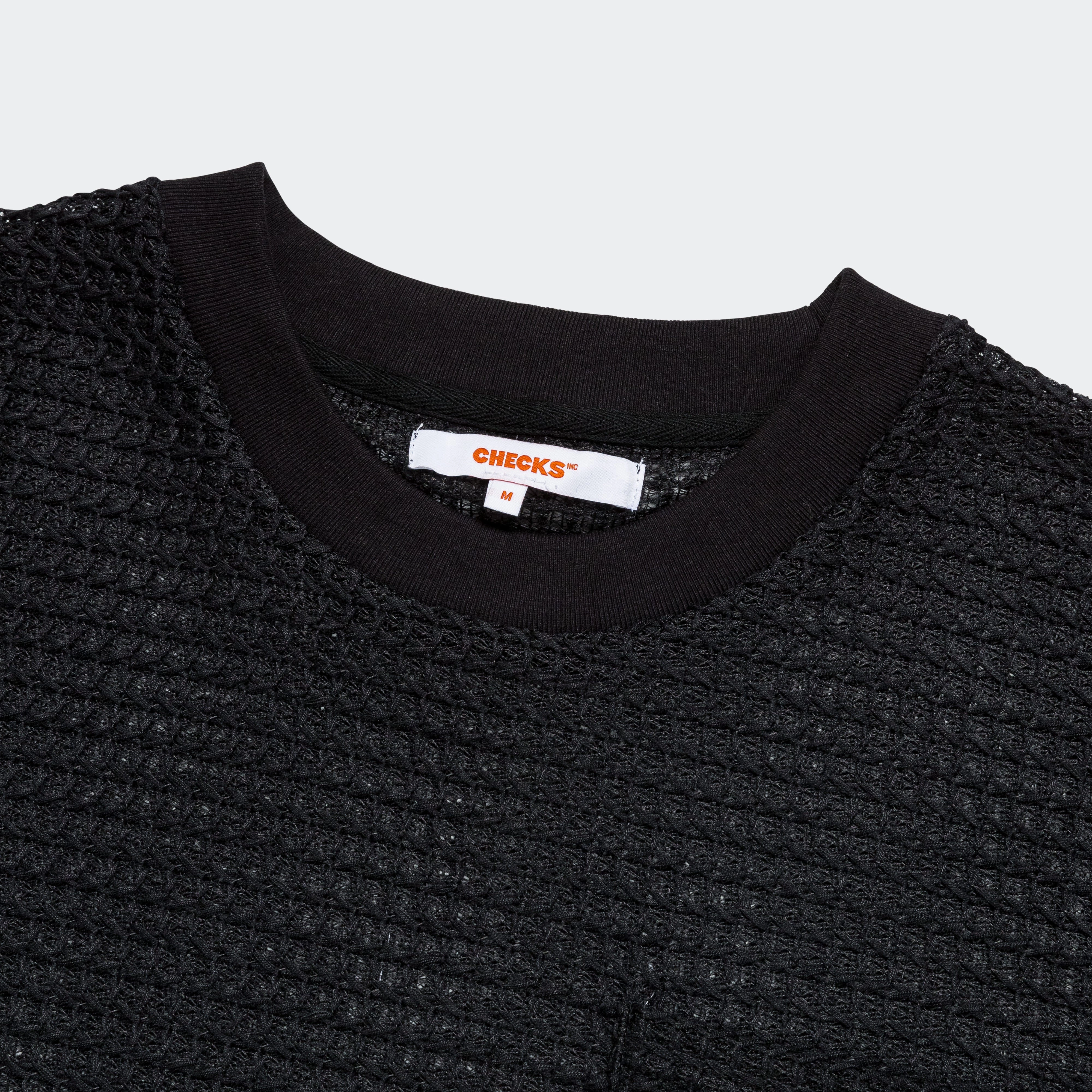 Mesh Lace T-Shirt - Black