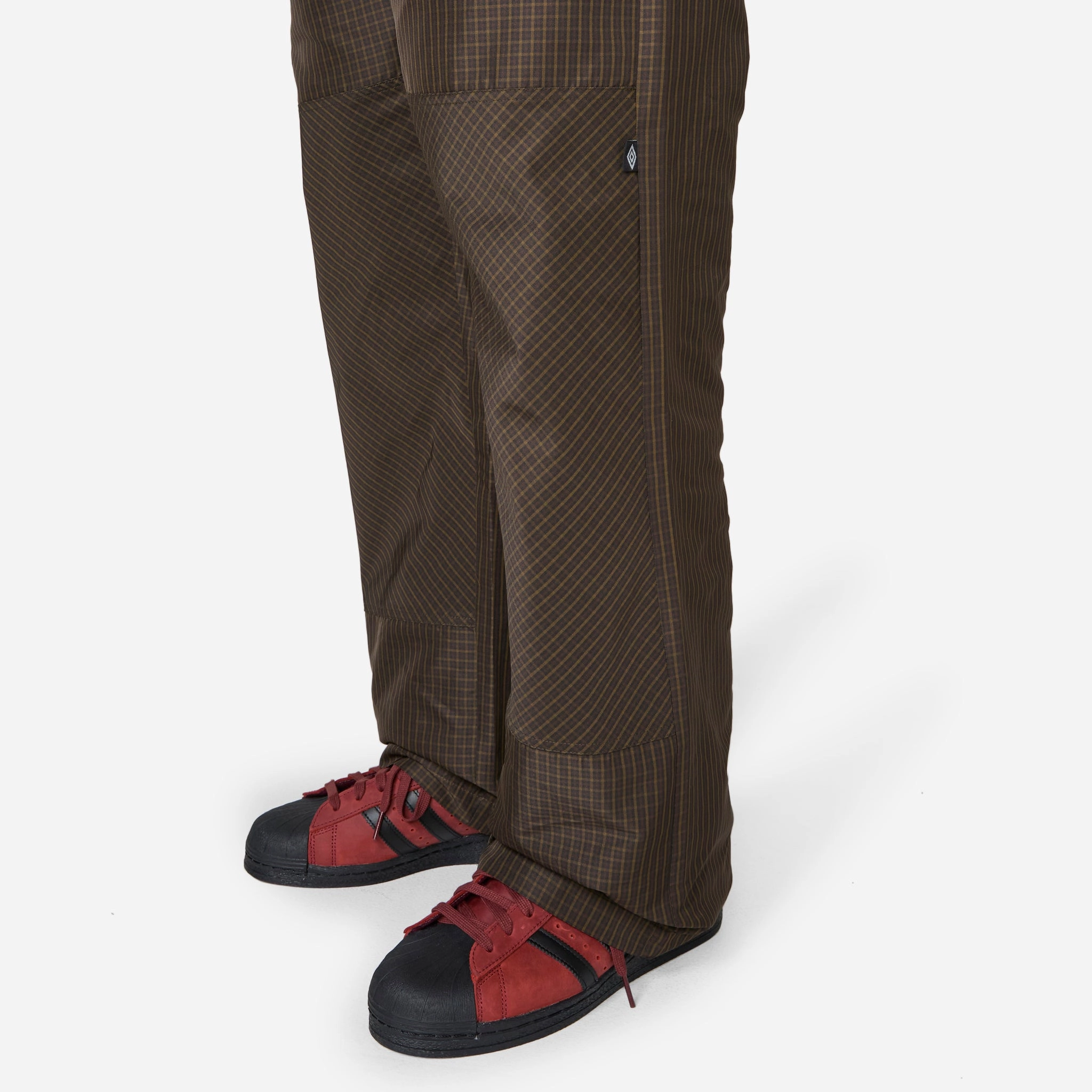 Mini Check Double Knee Pants Check Brown