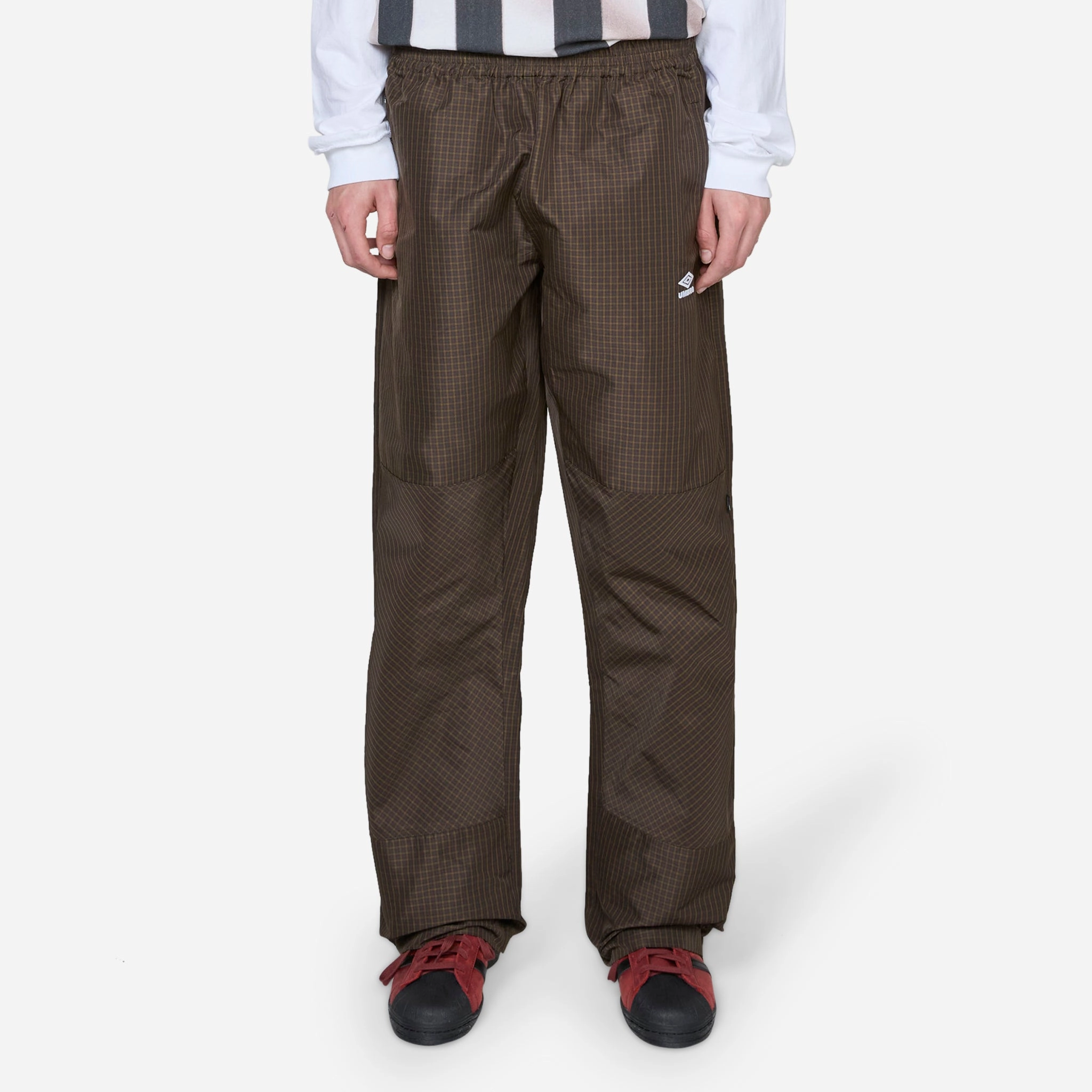 Mini Check Double Knee Pants Check Brown