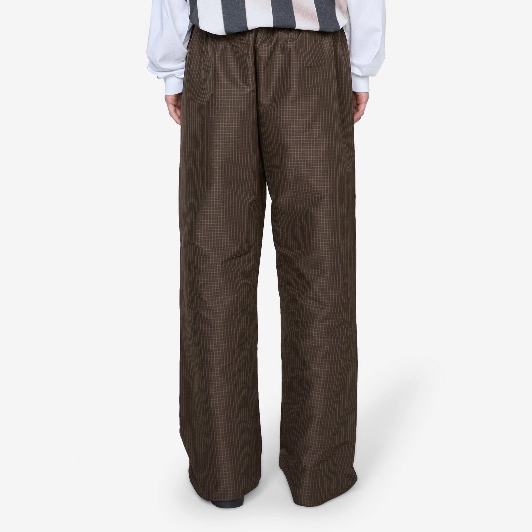 Mini Check Double Knee Pants Check Brown