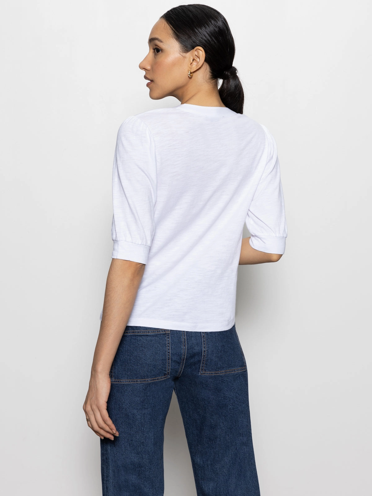 Mixed Media Tee White