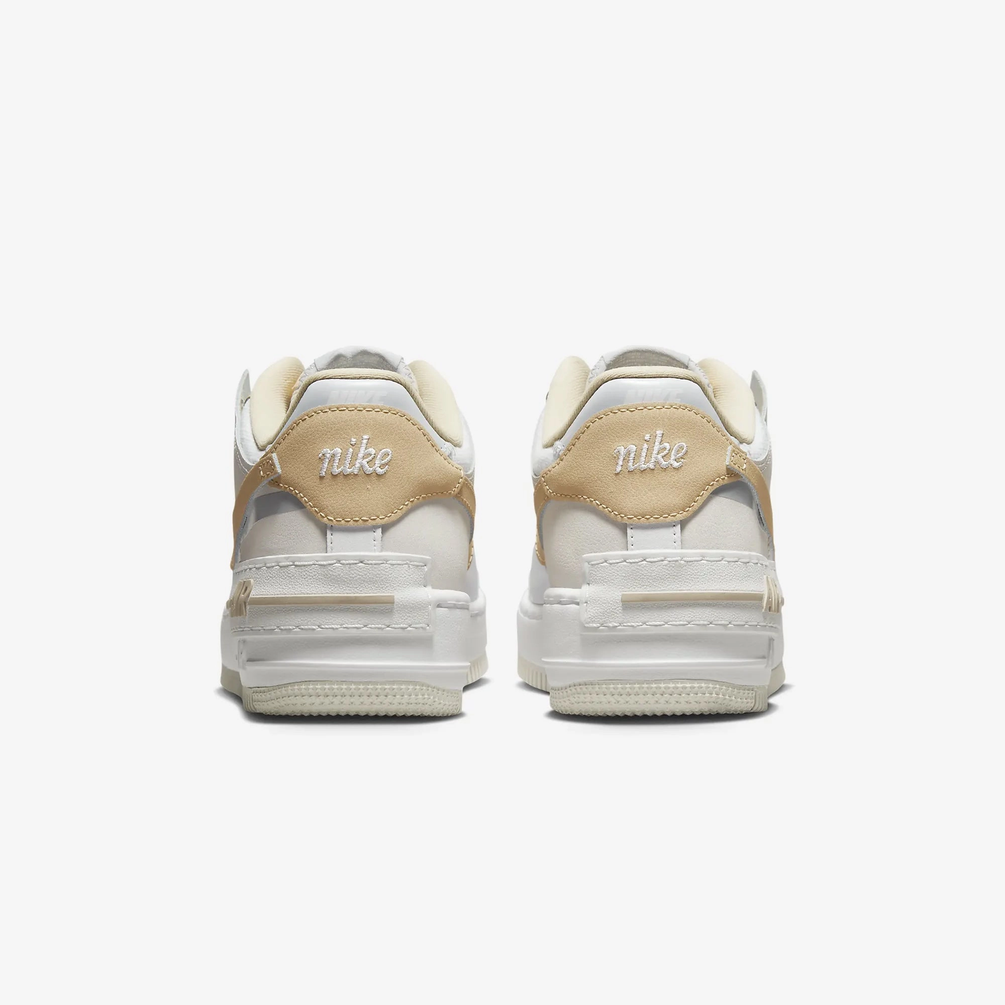Nike | AIR FORCE 1 SHADOW  { SUMMIT WHITE/SESAME-WOLF GREY