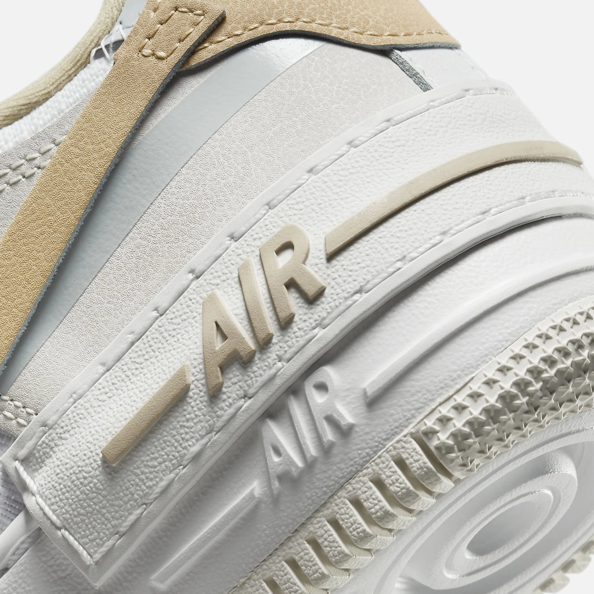 Nike | AIR FORCE 1 SHADOW  { SUMMIT WHITE/SESAME-WOLF GREY
