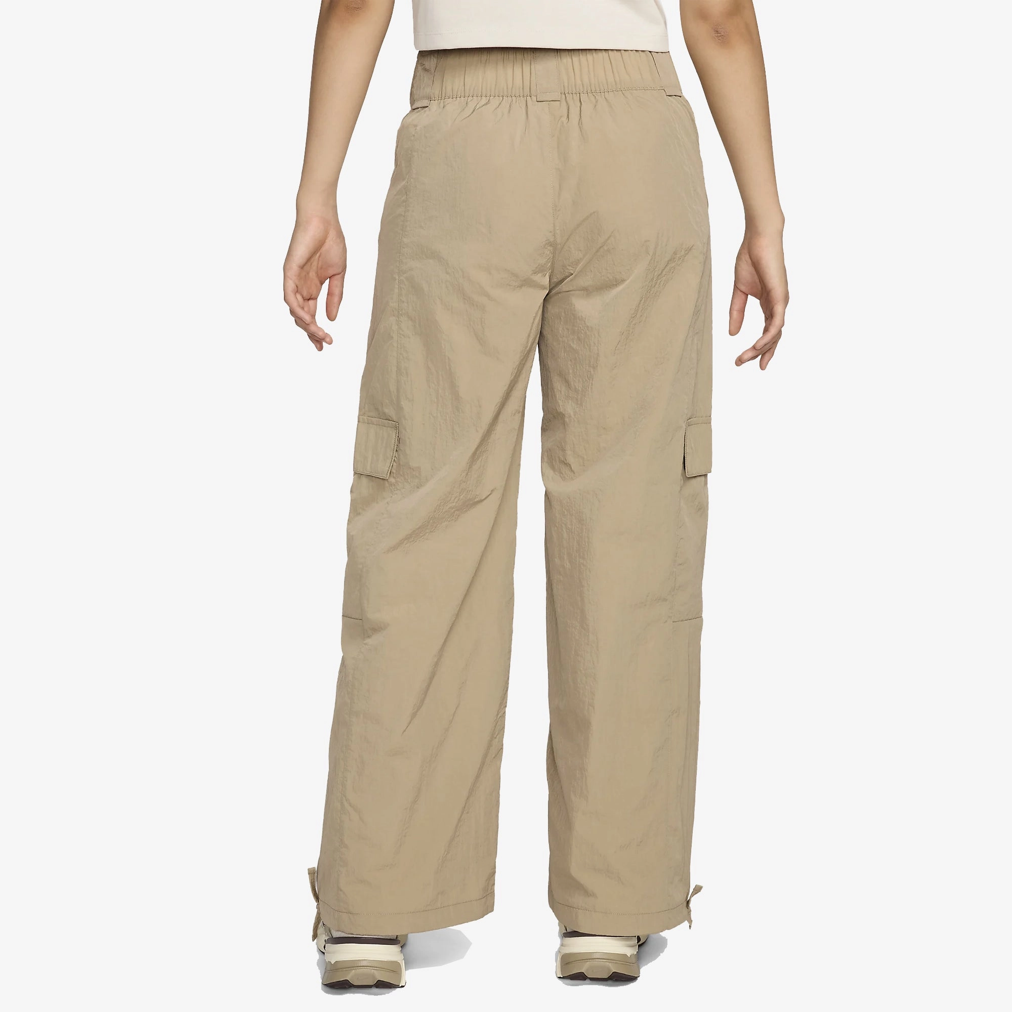 NIKE | SPORTSWEAR HIGH- WASTED WOVEN CARGO PANTS { KHAKI/BLACK