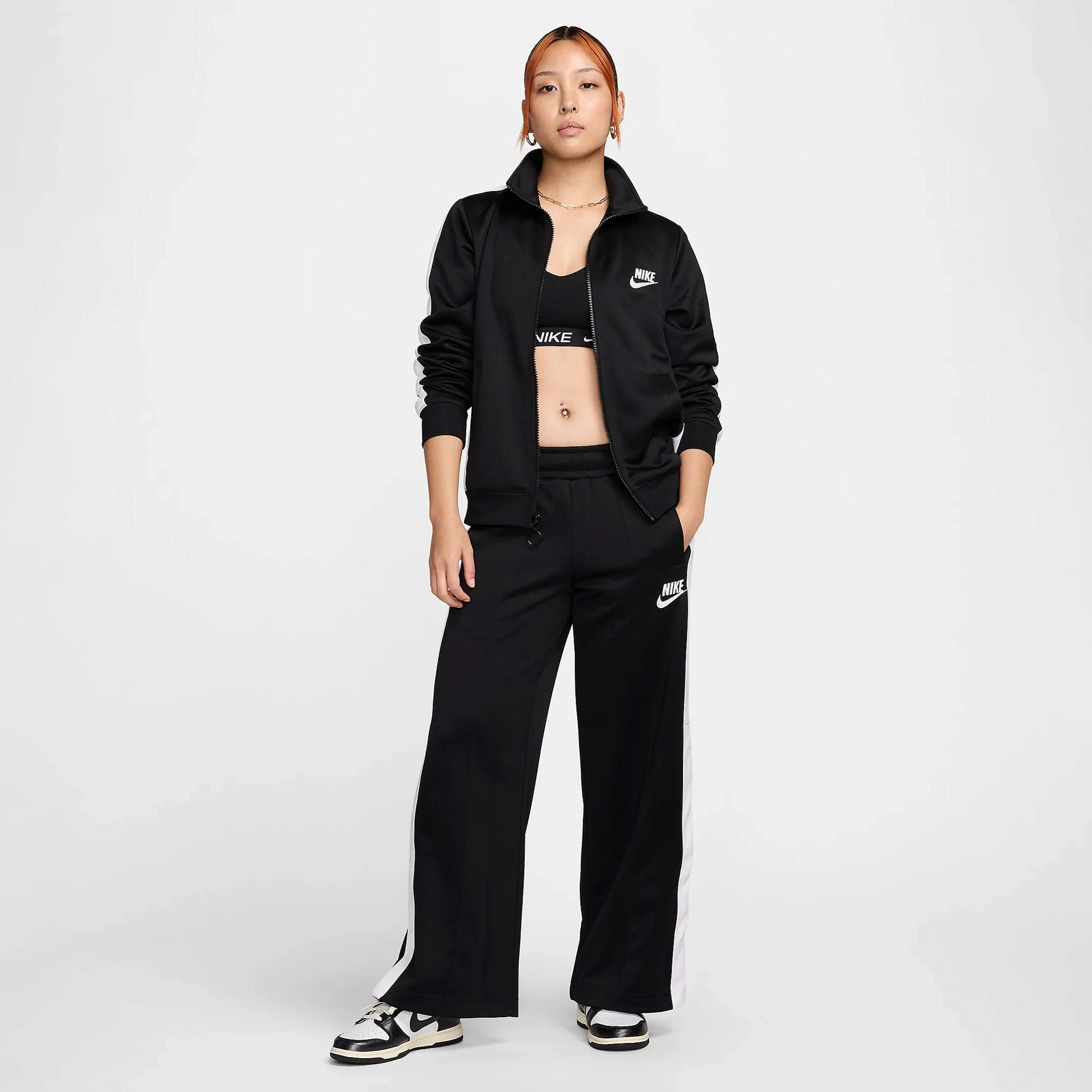 Nike | SPORTSWEAR KNIT PANTS  { BLACK/WHITE/WHITE