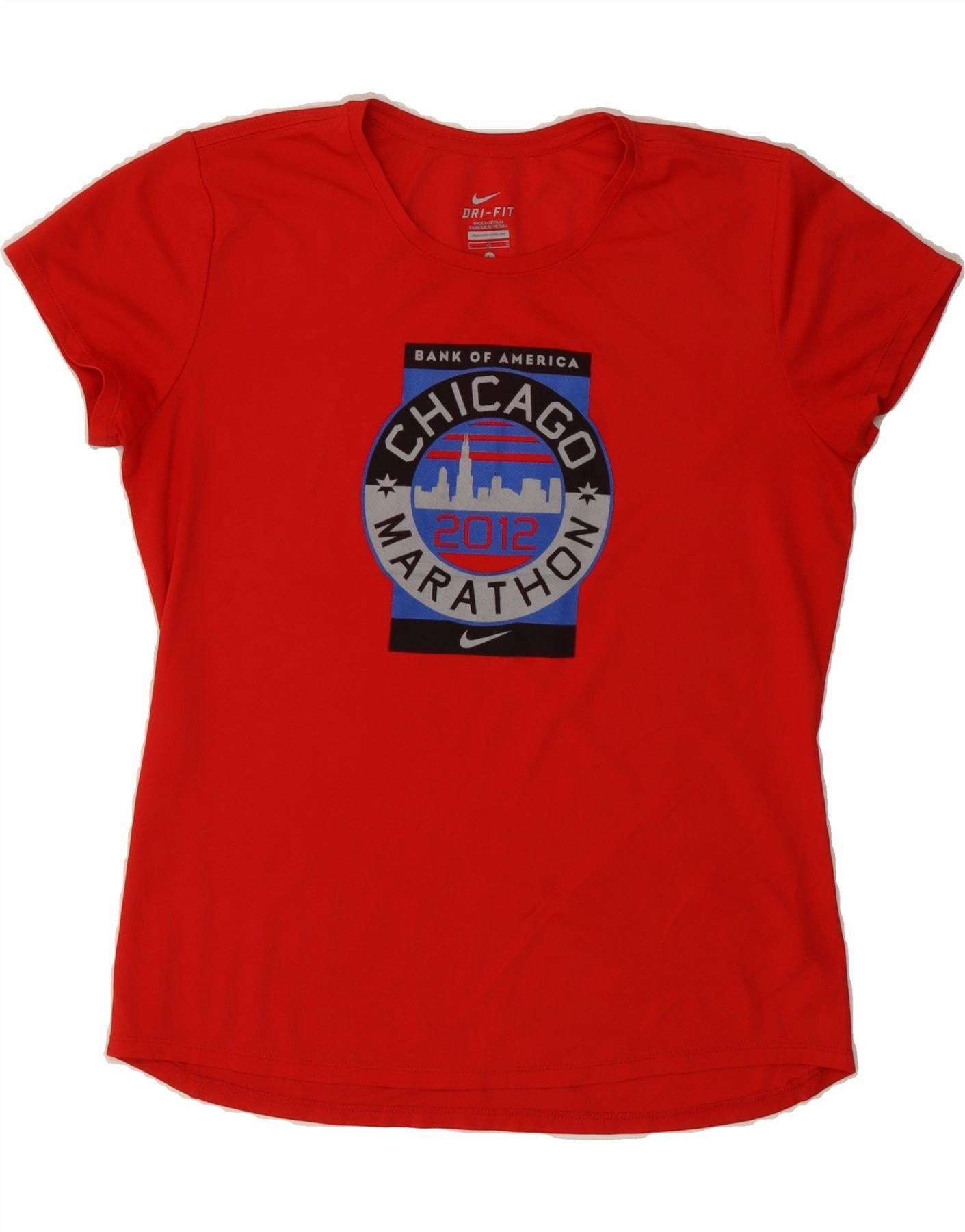 NIKE Boys Chicago Graphic T-Shirt Top 12-13 Years Large Red Polyester