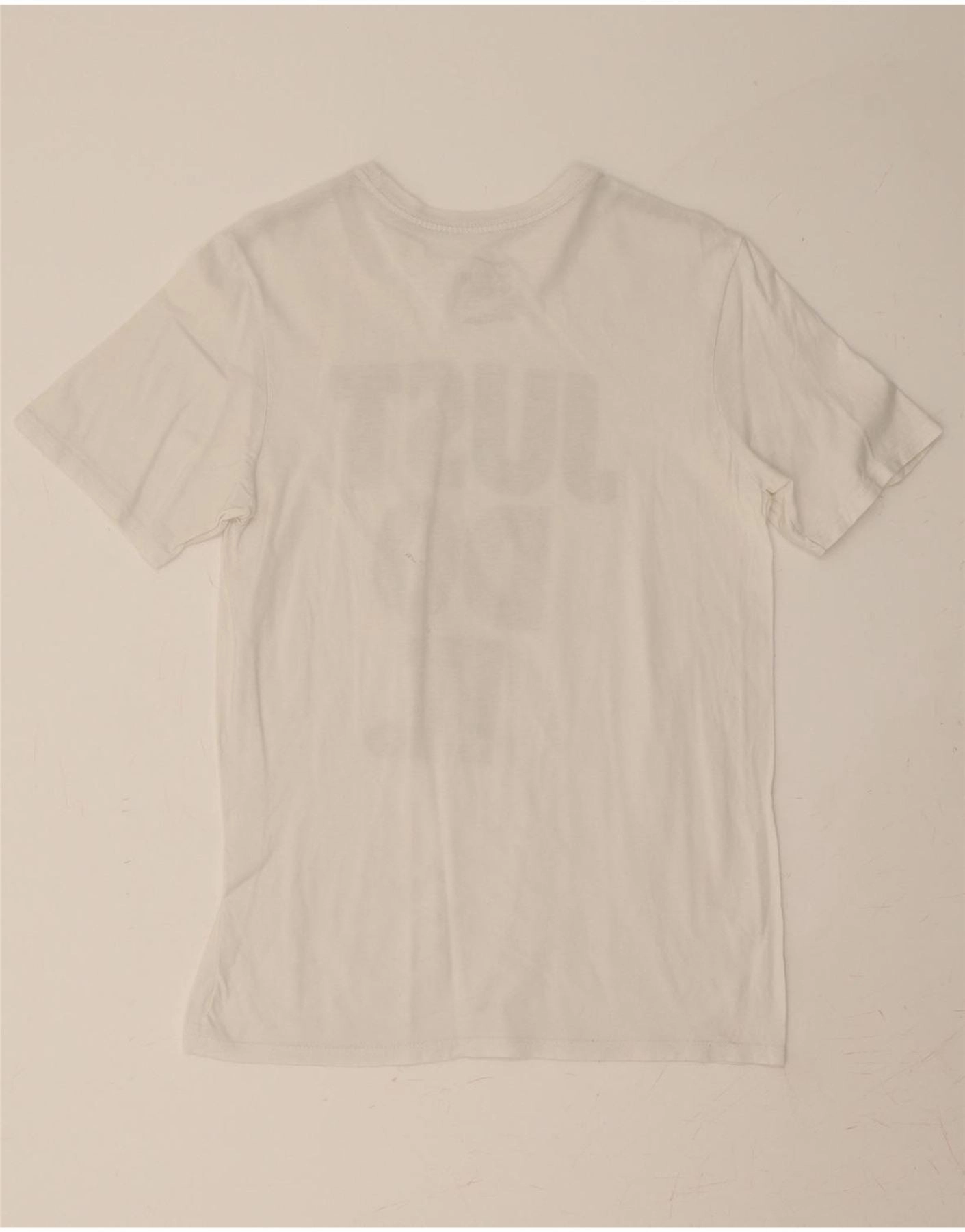 NIKE Mens Athletic Cut Graphic T-Shirt Top Small White Cotton