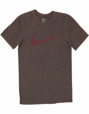 NIKE Mens Athletic Cut Regular Fit Graphic T-Shirt Top Small Grey Cotton