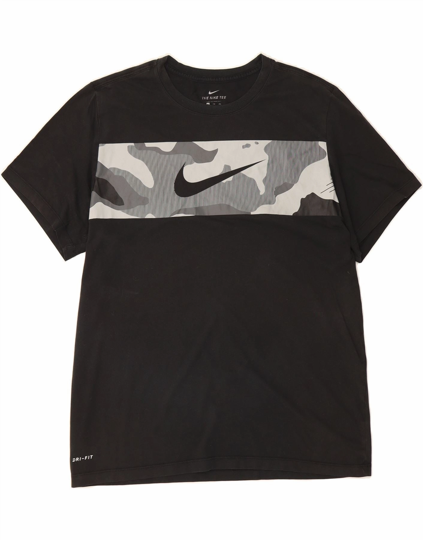 NIKE Mens Dri Fit Graphic T-Shirt Top 2XL Black
