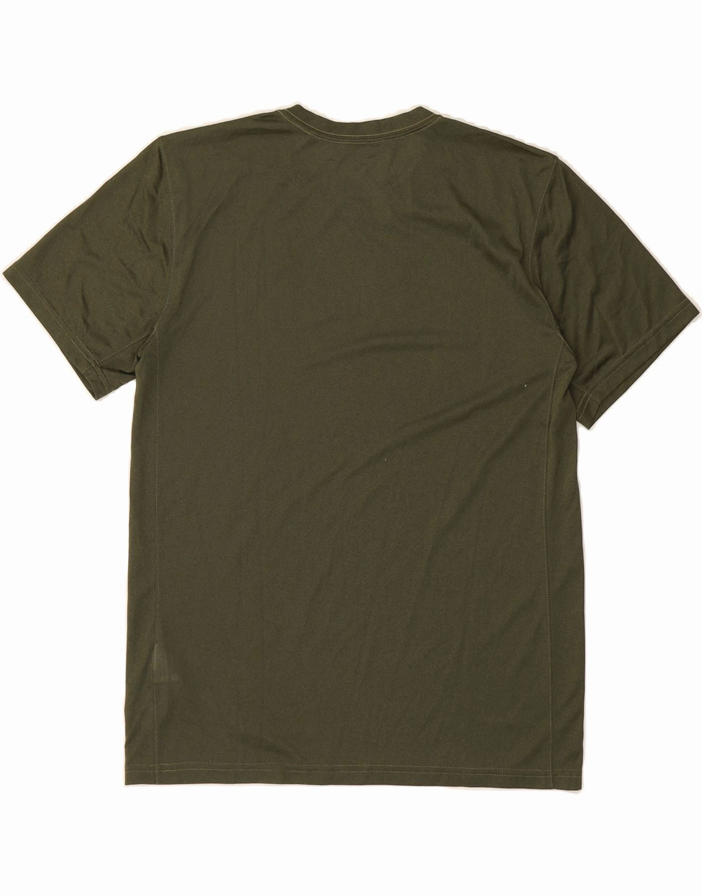 NIKE Mens Dri Fit Graphic T-Shirt Top Medium Khaki Polyester