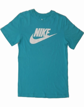 NIKE Mens Graphic T-Shirt Top Small Blue Cotton