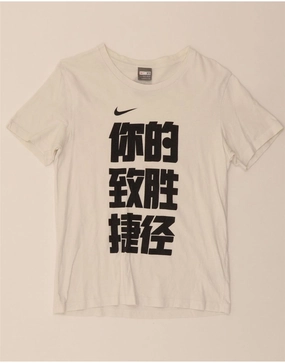 NIKE Mens Graphic T-Shirt Top XS White Cotton