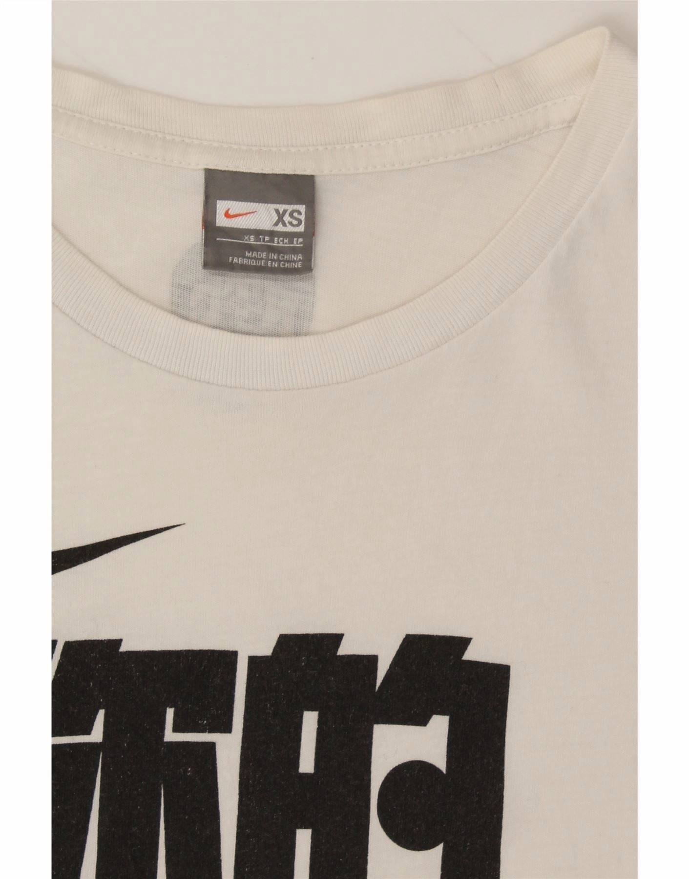 NIKE Mens Graphic T-Shirt Top XS White Cotton