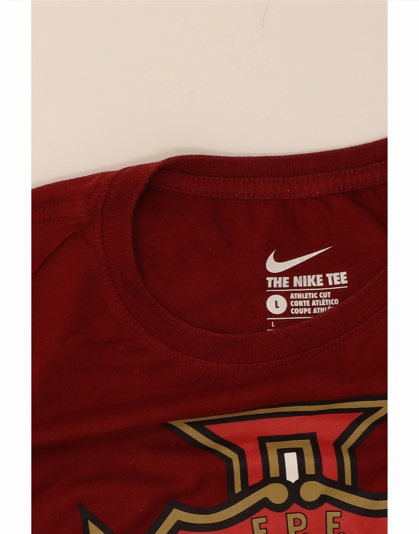 NIKE Mens Portugal Home 1997-1998 Graphic T-Shirt Top Large Red Sports