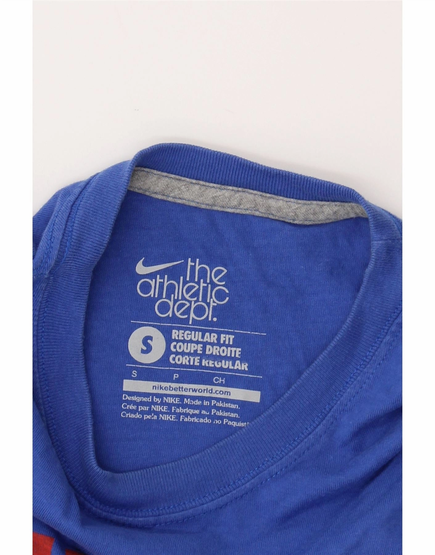 NIKE Mens Regular Fit Graphic T-Shirt Top Small Blue Cotton