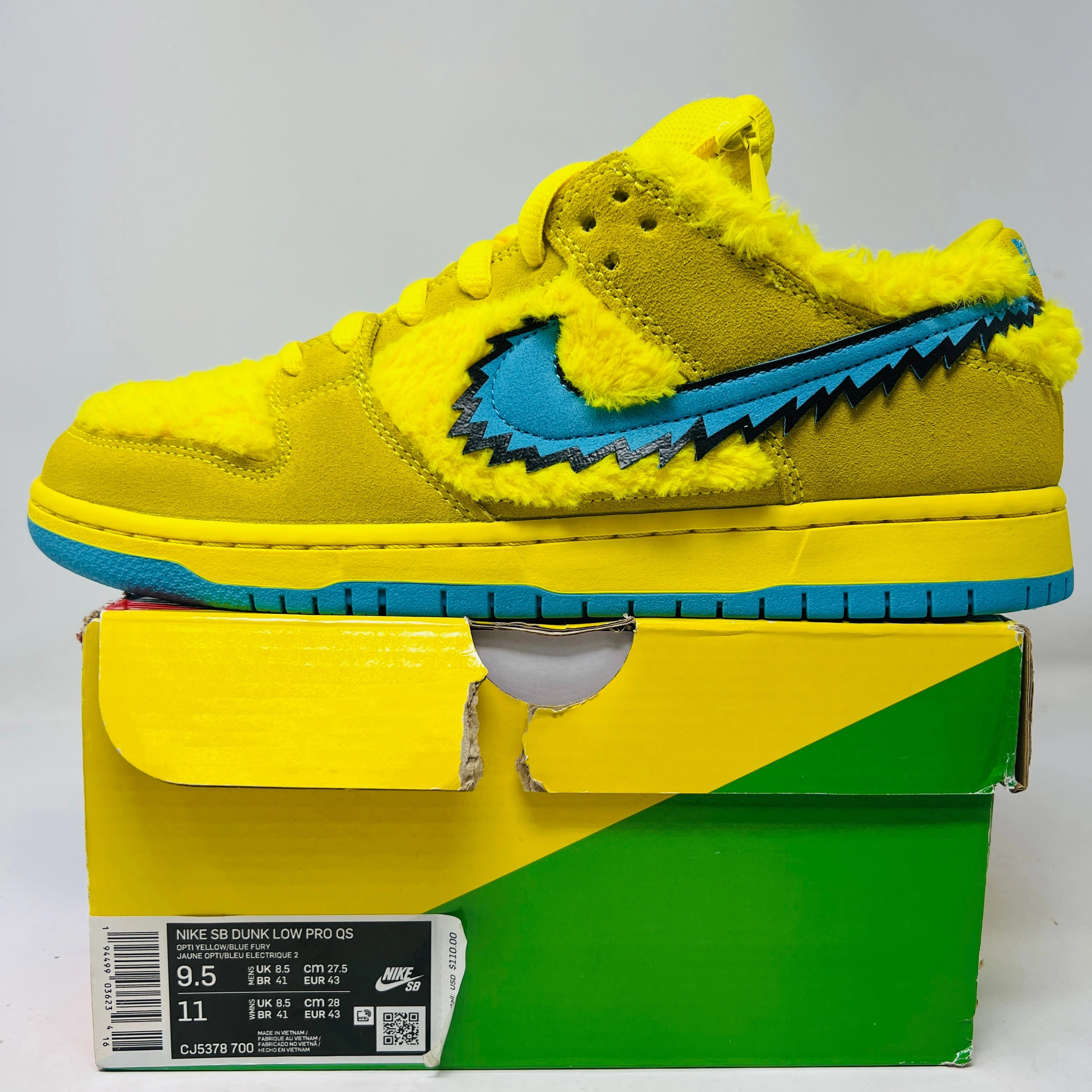 Nike SB Dunk Low Grateful Dead Bears Opti Yellow