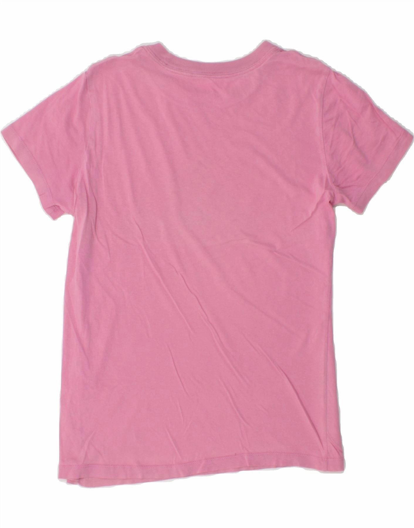 NIKE Womens Graphic T-Shirt Top UK 10 Small Pink Cotton