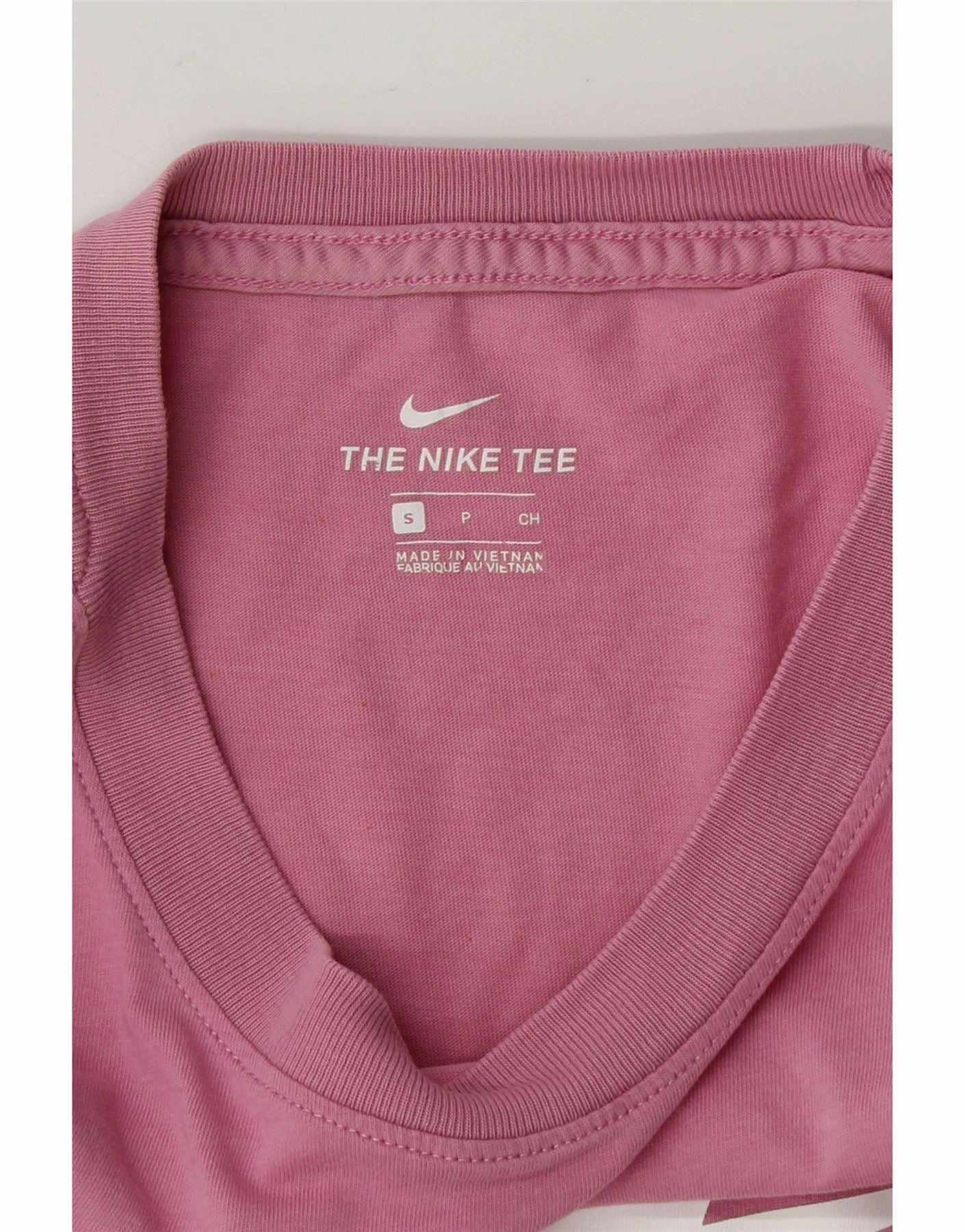 NIKE Womens Graphic T-Shirt Top UK 10 Small Pink Cotton