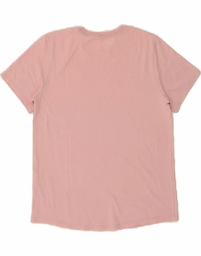 NIKE Womens Graphic T-Shirt Top UK 10 Small Pink Cotton