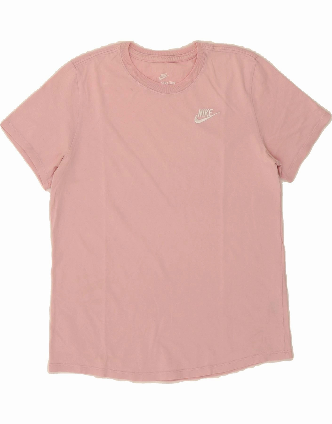 NIKE Womens Graphic T-Shirt Top UK 10 Small Pink Cotton