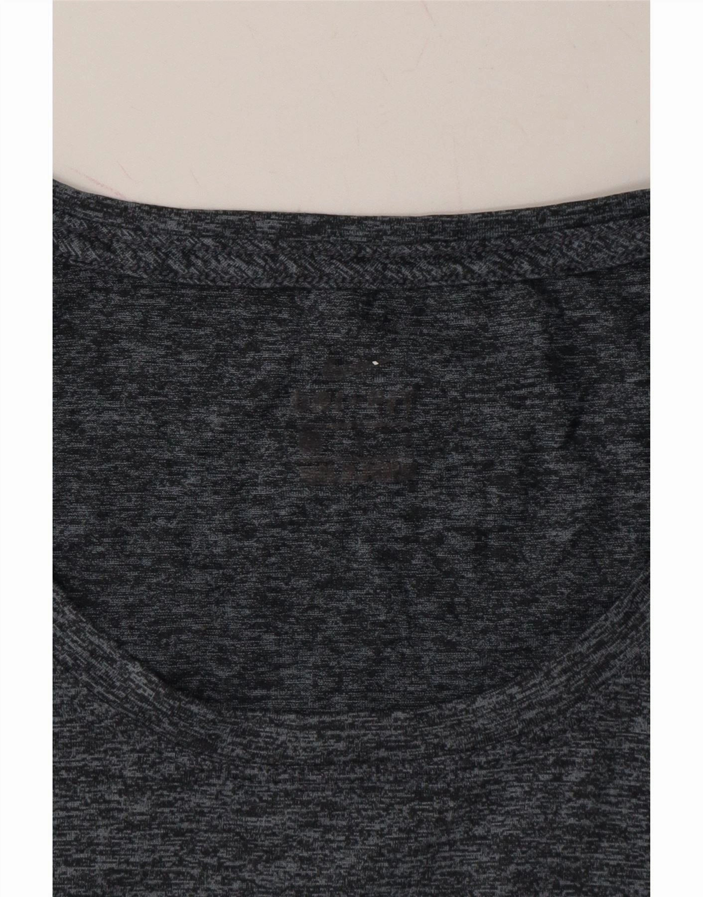 NIKE Womens T-Shirt Top UK 14 Medium Grey Flecked Polyester