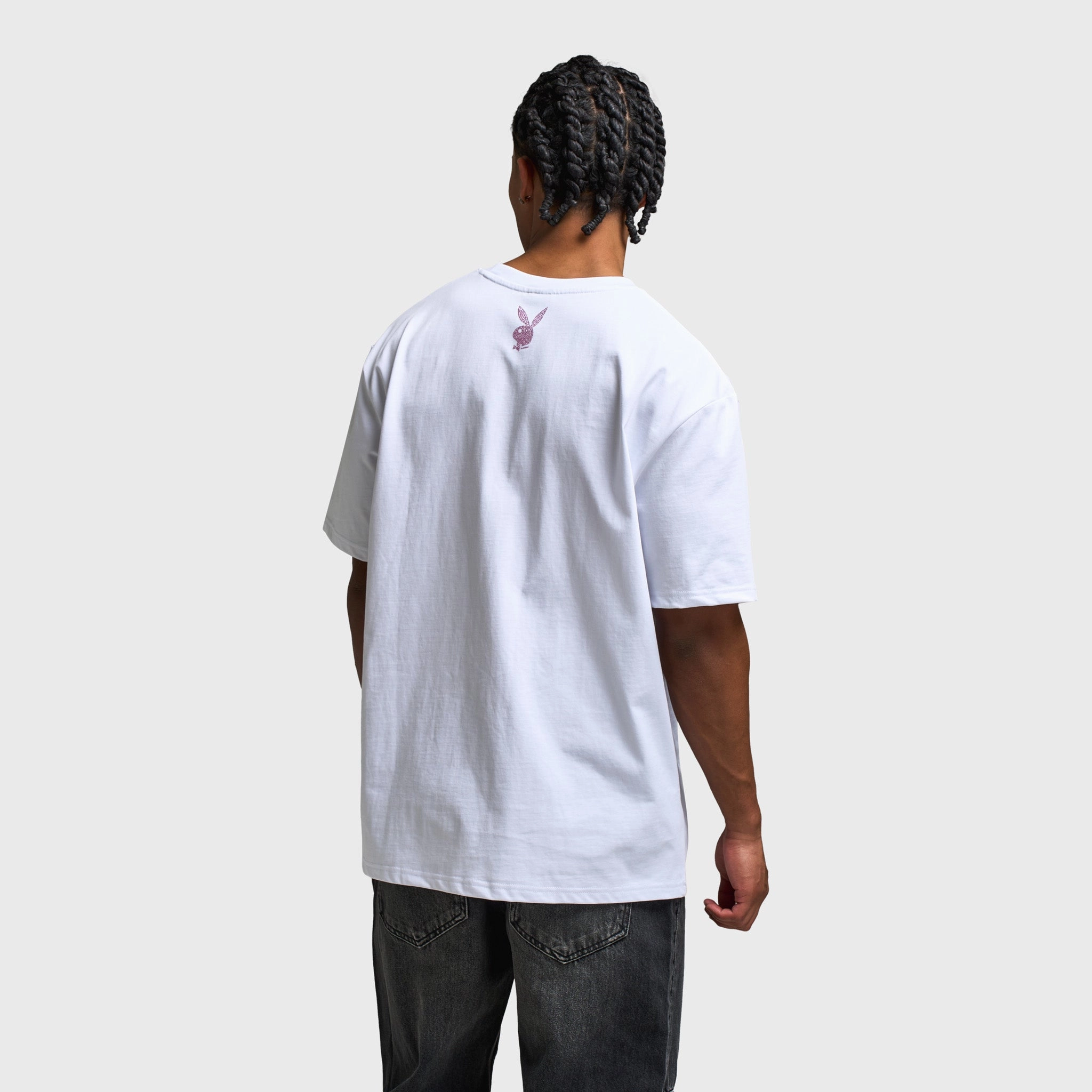 Playboy Women's Diamonte Izabela Oversized Graphic T-Shirt /