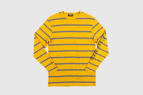PLEASURES SCREAM STRIPED L/S T-SHIRT