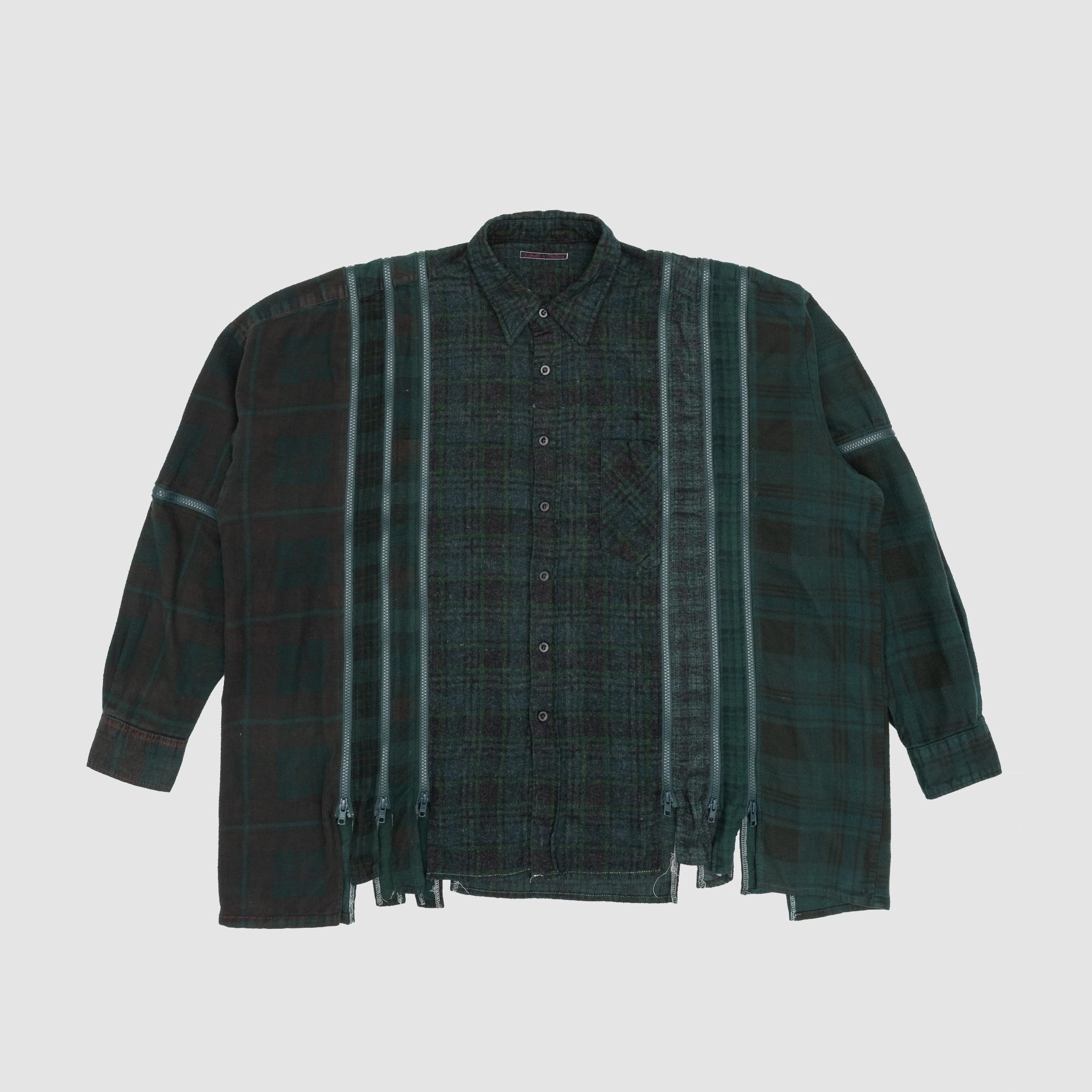 REBUILD BY NEEDLES 7 CUTS ZIPPED WIDE SHIRT