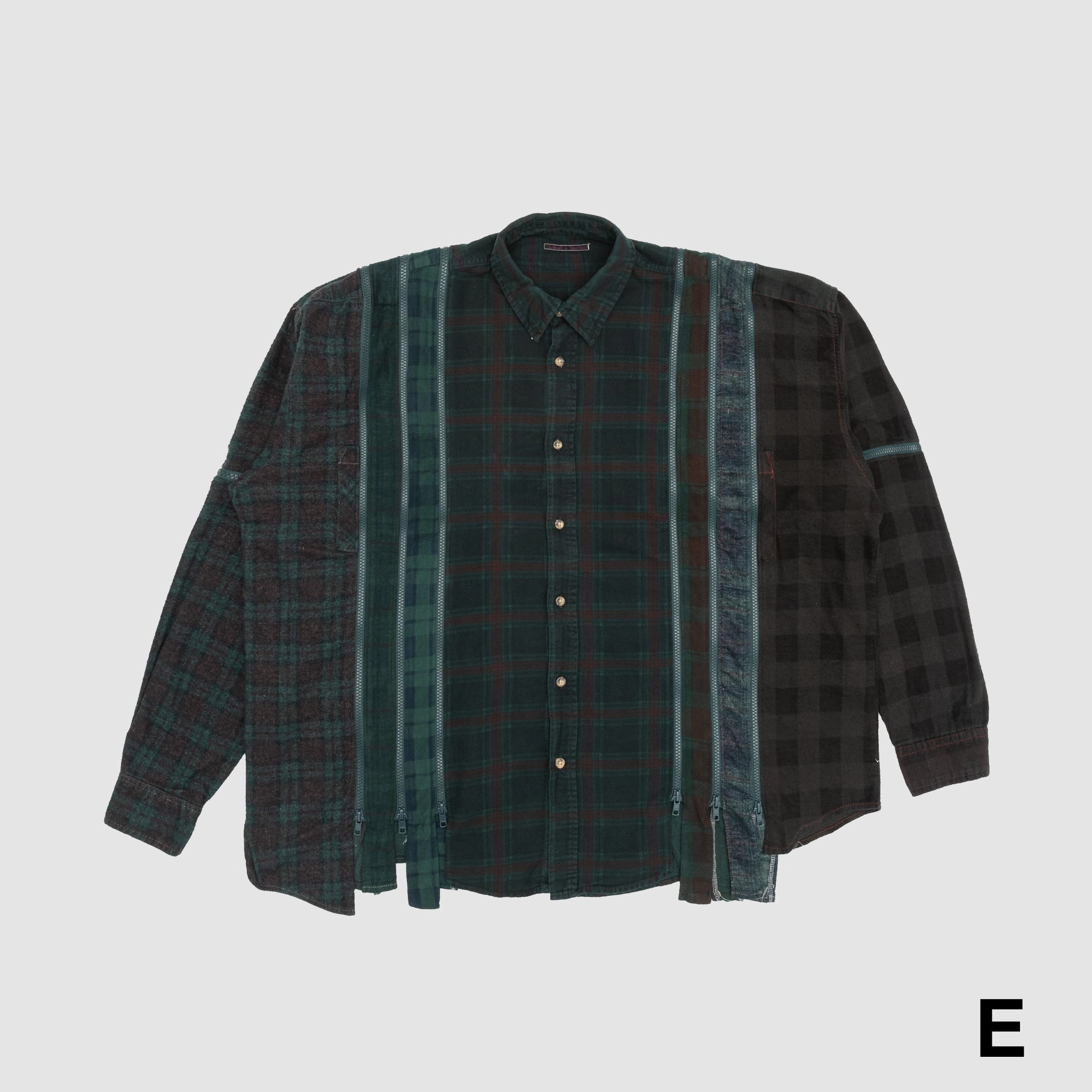 REBUILD BY NEEDLES 7 CUTS ZIPPED WIDE SHIRT