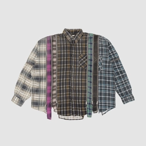 REBUILD BY NEEDLES 7 CUTS ZIPPED WIDE SHIRT