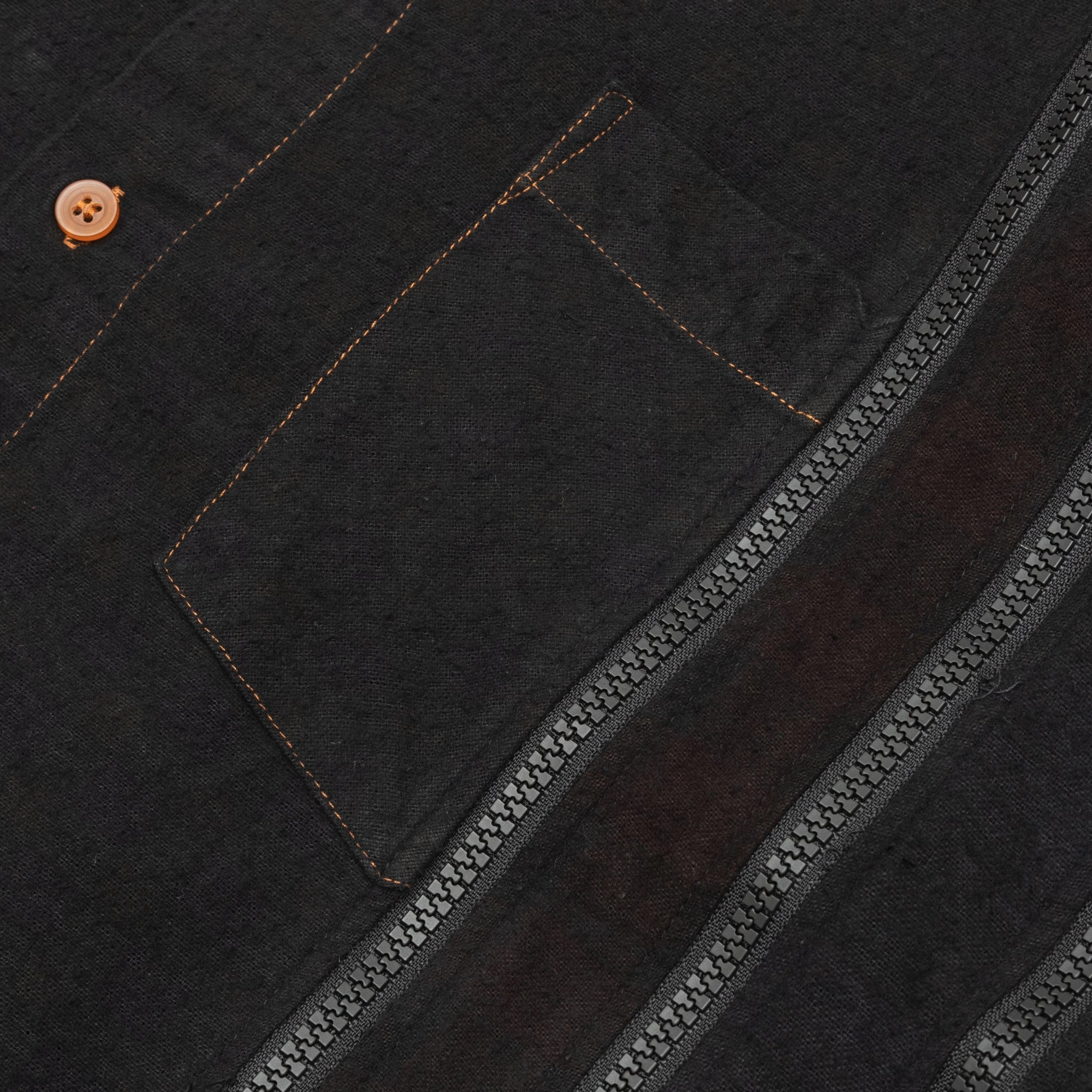 REBUILD BY NEEDLES 7 CUTS ZIPPED WIDE SHIRT