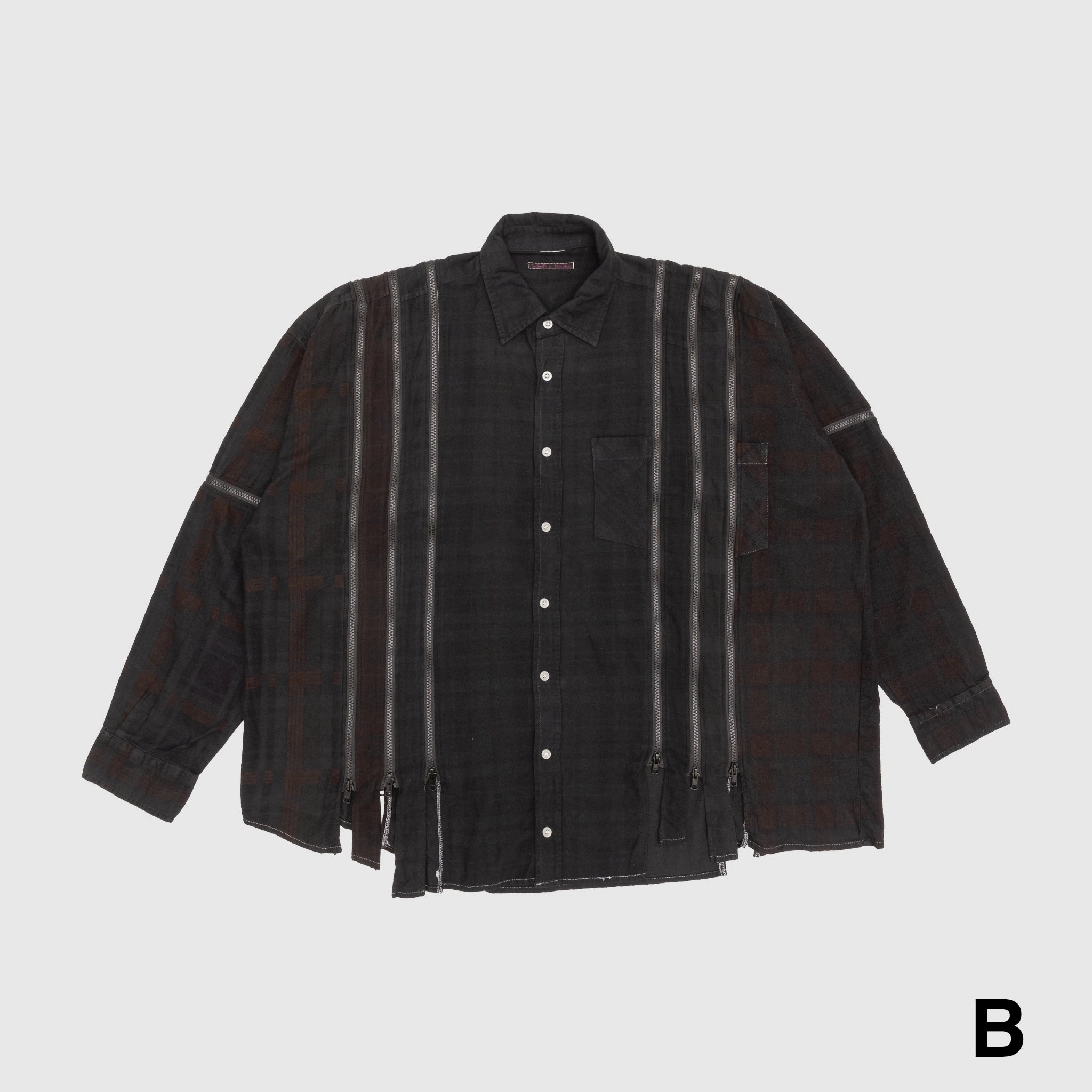 REBUILD BY NEEDLES 7 CUTS ZIPPED WIDE SHIRT