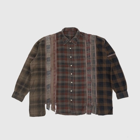 REBUILD BY NEEDLES 7 CUTS ZIPPED WIDE SHIRT