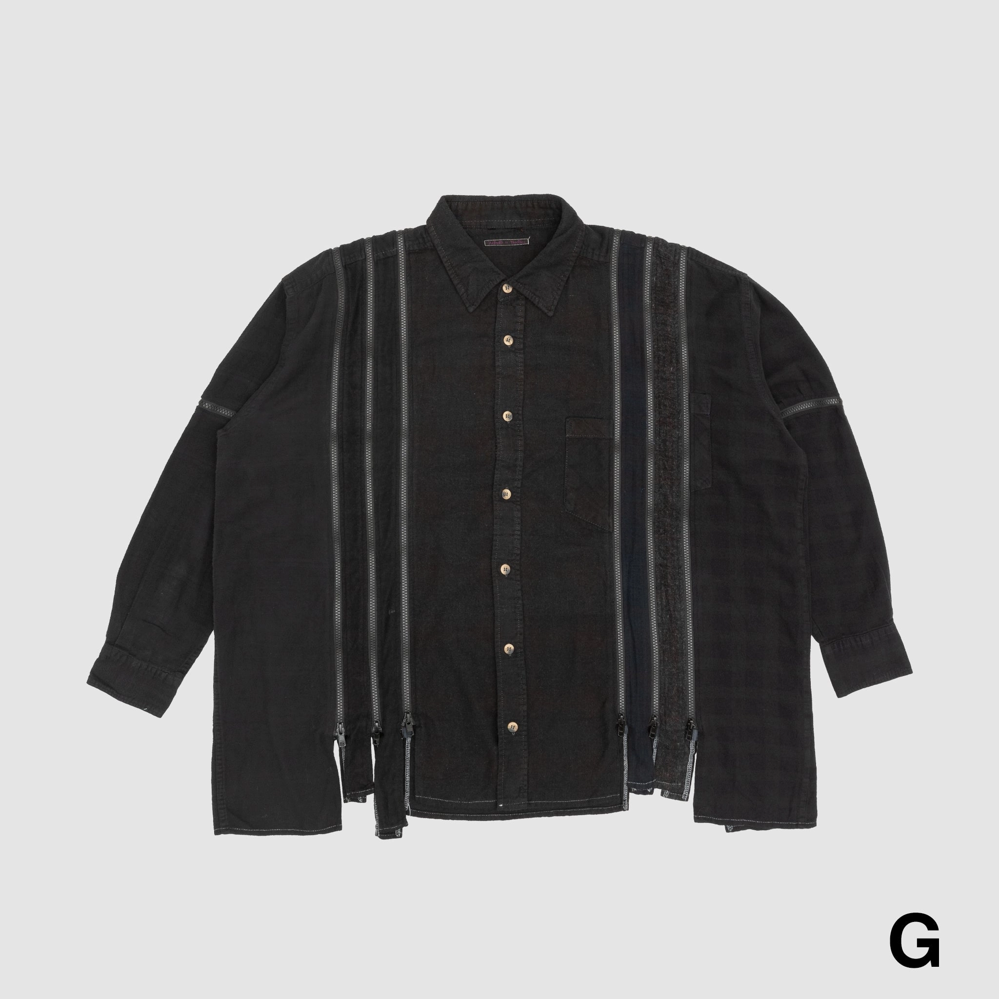 REBUILD BY NEEDLES 7 CUTS ZIPPED WIDE SHIRT