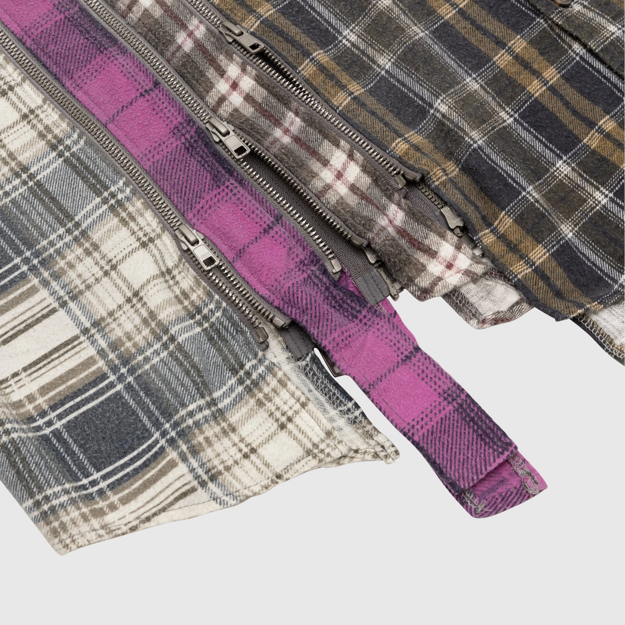 REBUILD BY NEEDLES 7 CUTS ZIPPED WIDE SHIRT